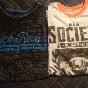 Mens society and rock revival shirts